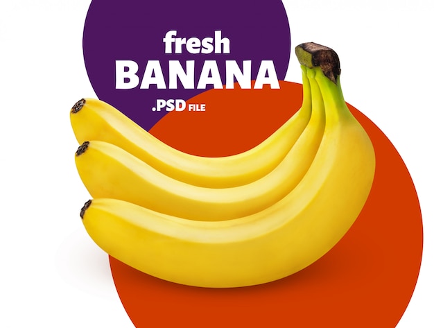 Banane, Isolé, Blanc, Fond