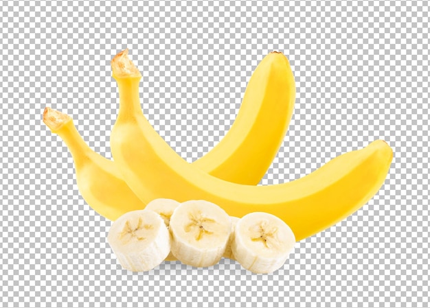 PSD banane isoliert auf alphaschicht