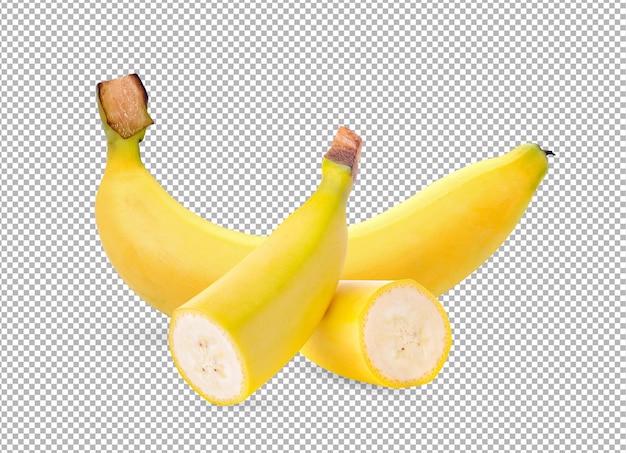 Banane isoliert auf Alphaschicht