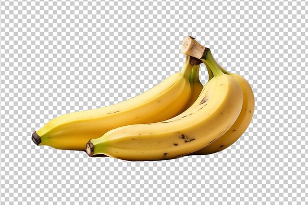 PSD banane jaune isolée sur un fond transparent