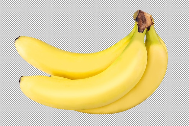 Bananenfrucht auf durchsichtigem Hintergrund