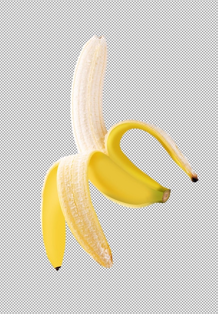 PSD bananenfrucht isoliert