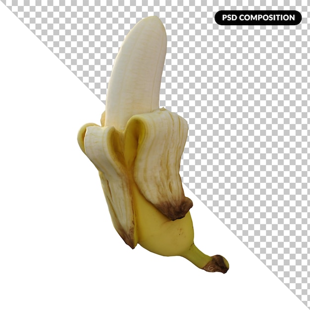 PSD bananenfrucht isolierte 3d-darstellung