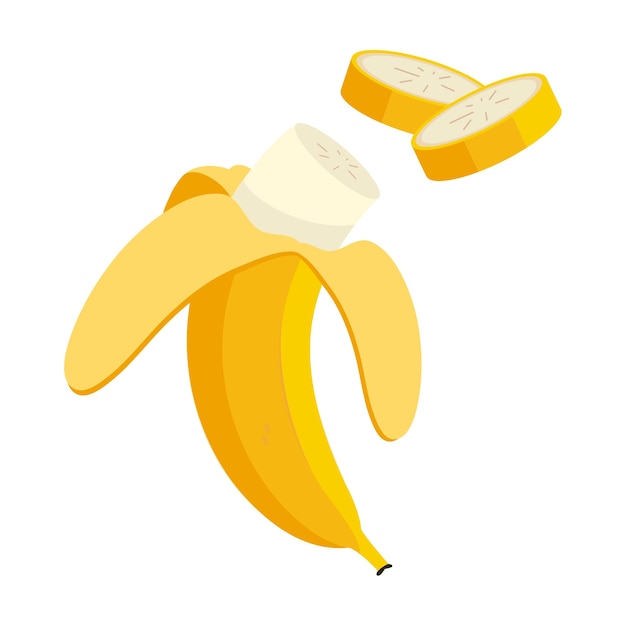 PSD bananenillustration isoliert