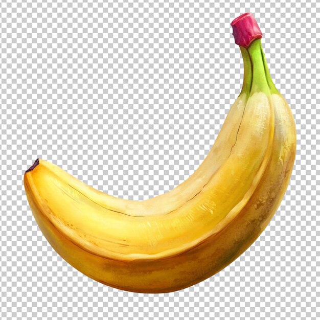 Banano aislado sobre un fondo transparente