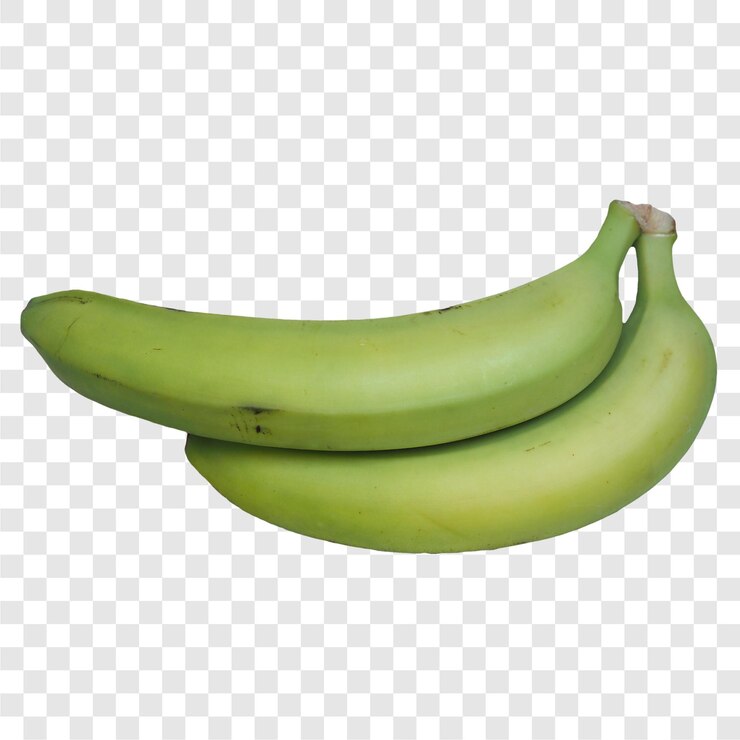 PSD banano verde y transparente