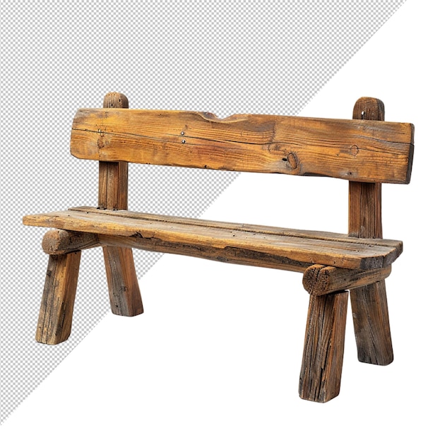 Un banc de bois rustique