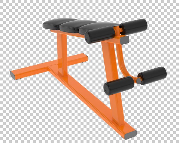 Banc d'exercice sur fond transparent illustration de rendu 3d