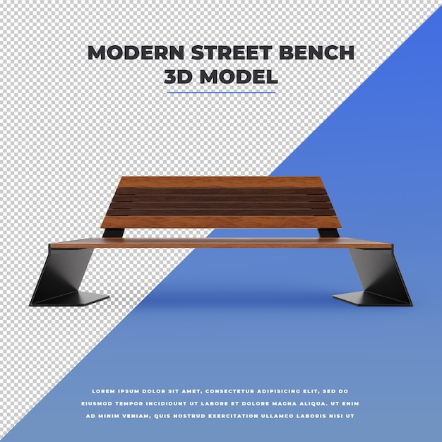 Banc de rue de style moderne