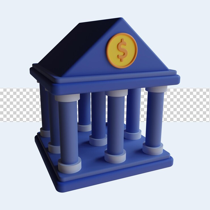 PSD banco 3d ilustración