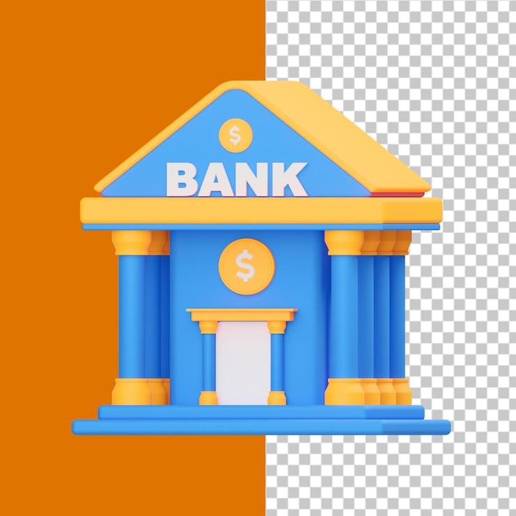PSD banco 3d ilustración