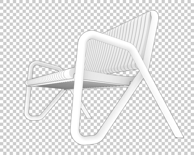 Banco aislado sobre fondo transparente Ilustración de renderizado 3d