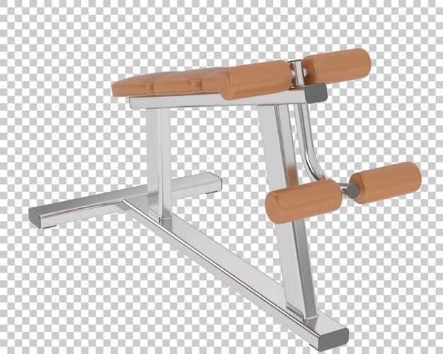 Banco de ejercicios sobre fondo transparente Ilustración de renderizado 3d