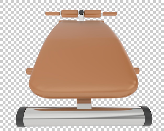 Banco de ejercicios sobre fondo transparente Ilustración de renderizado 3d