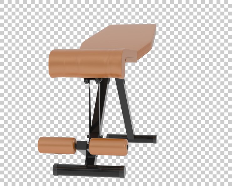PSD banco de ejercicios sobre fondo transparente ilustración de renderizado 3d