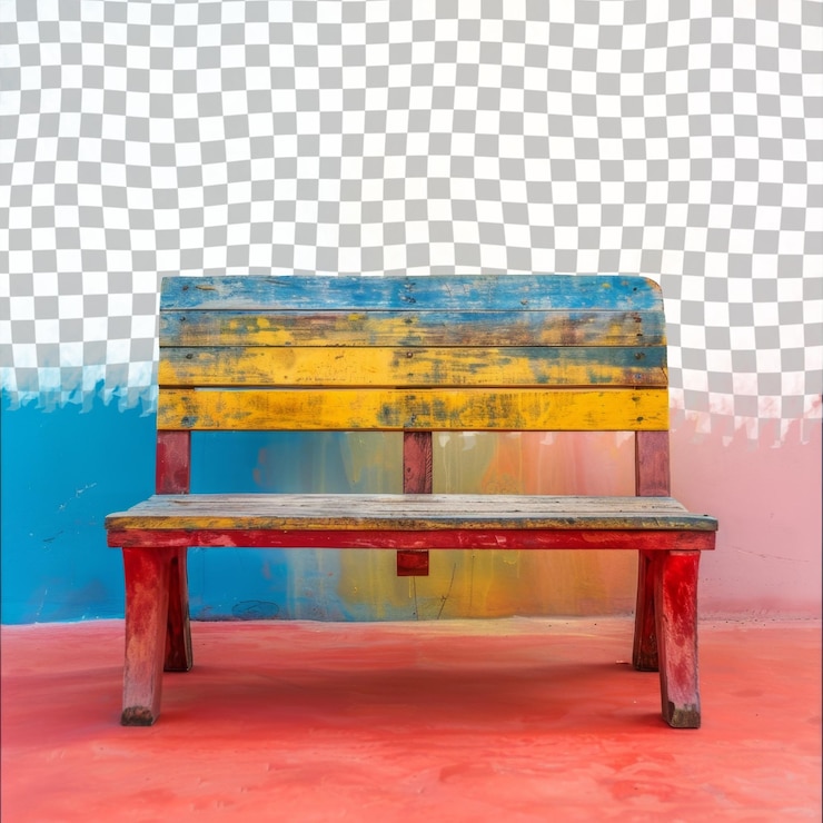 PSD un banco con un fondo amarillo y azul y las palabras la palabra en él