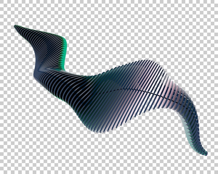 PSD banco futurista aislado sobre fondo transparente ilustración de renderizado 3d