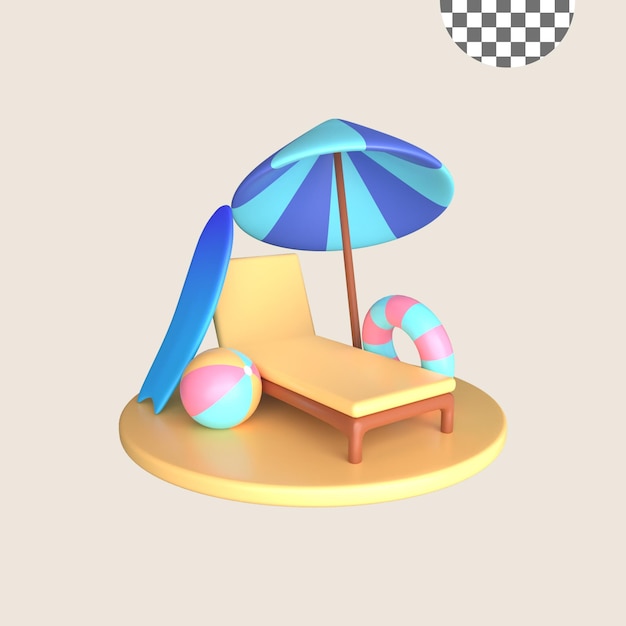 Banco de icono de ilustración 3D