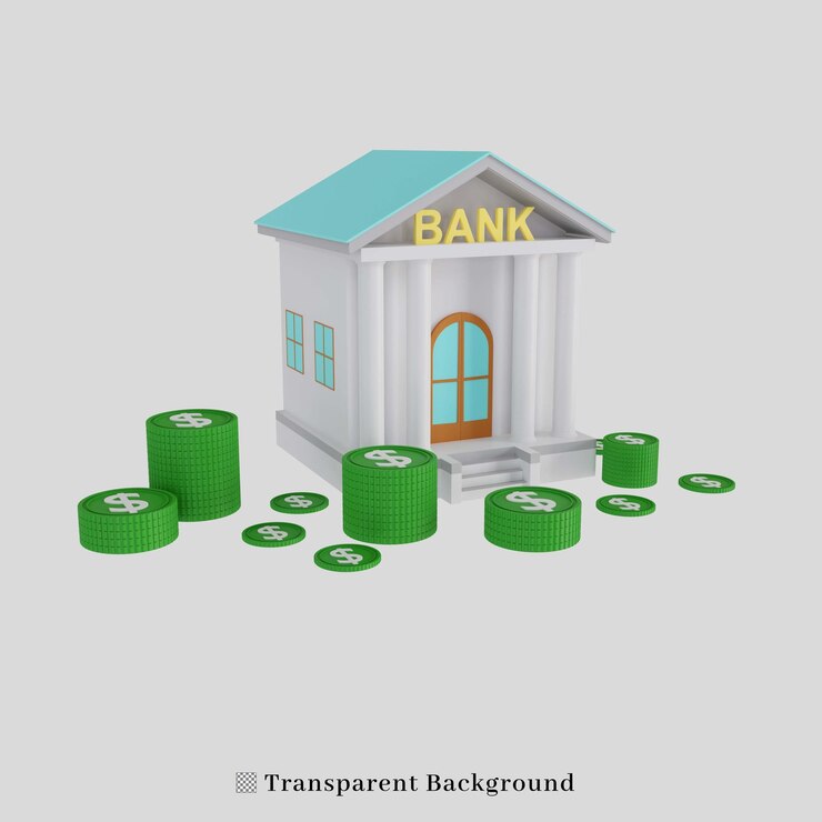 PSD banco de icono de renderizado 3d