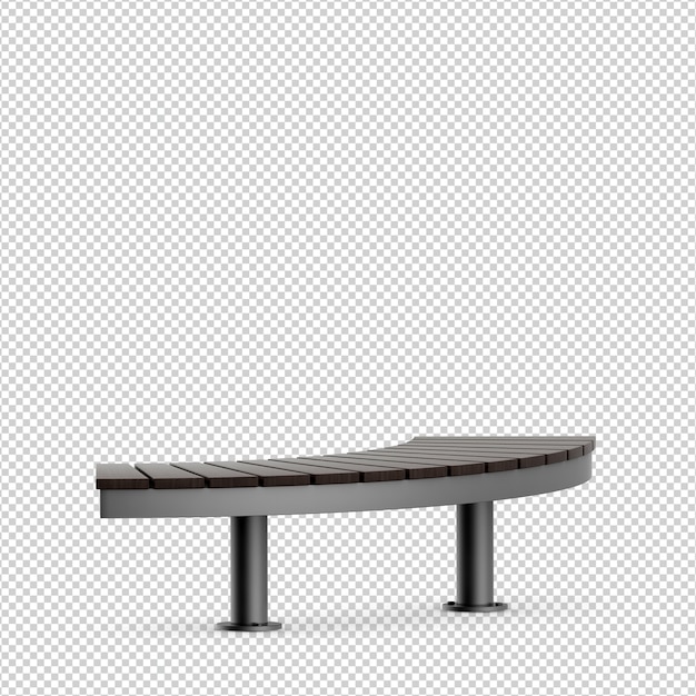 Banco isométrico 3D render
