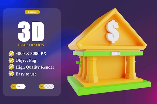 PSD banco poli baixo 2 da ilustração 3d