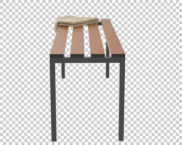 Banco de vestuario sobre fondo transparente Ilustración de renderizado 3d