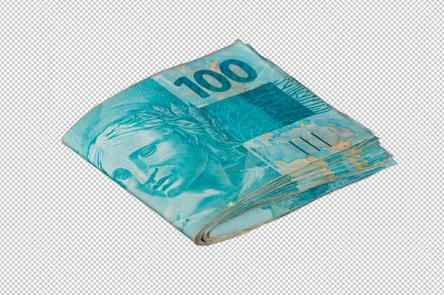 Banconote da cento reais denaro brasiliano png sfondo trasparente