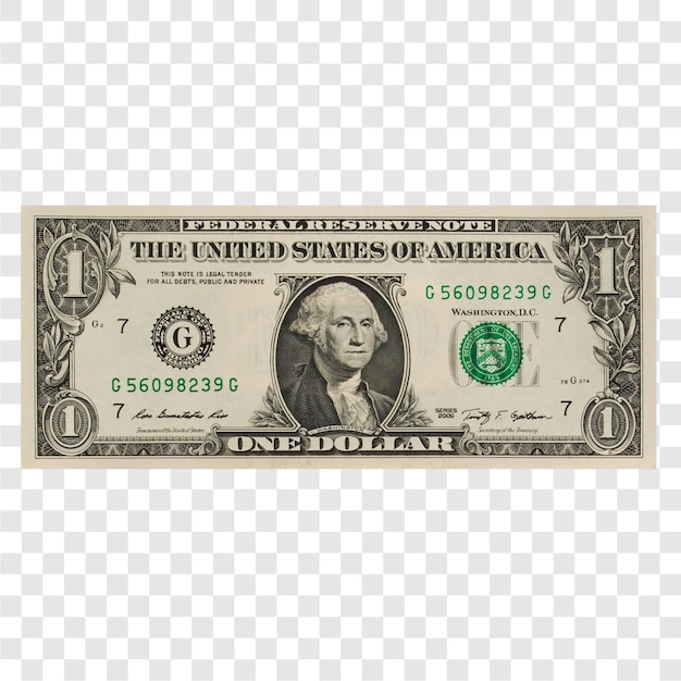 Banconote di un dollaro trasparenti