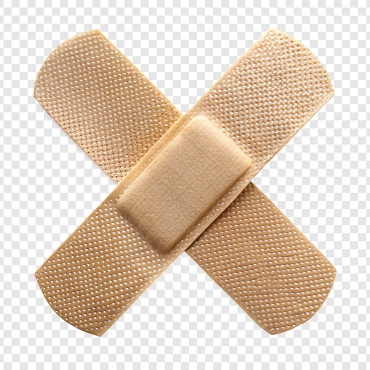 PSD band aid isolé sur un fond transparent