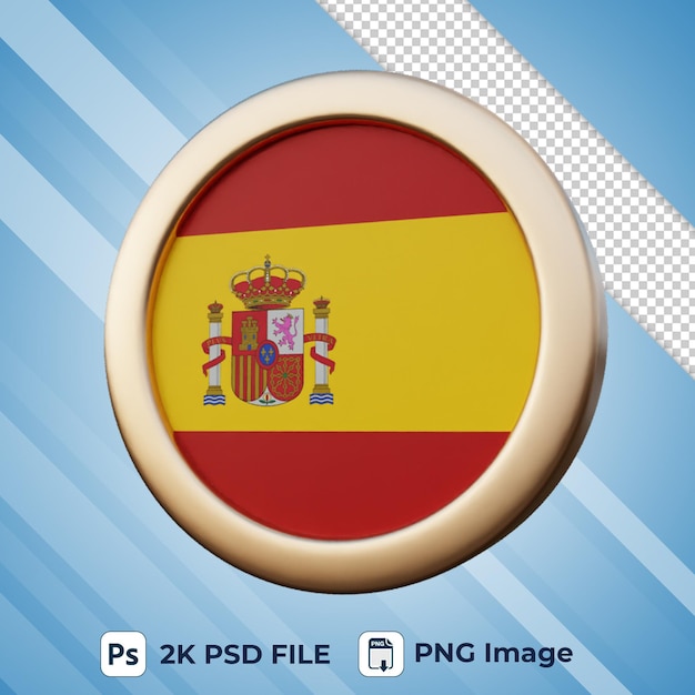 PSD bandeira 3d da espanha