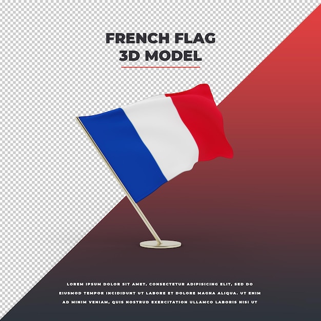 Bandeira 3d francesa