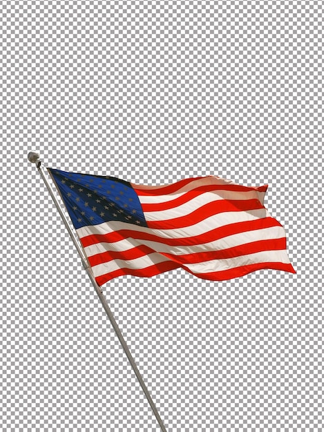 Bandeira americana a bater