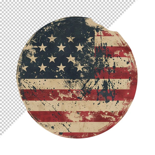 PSD bandeira americana em fundo transparente