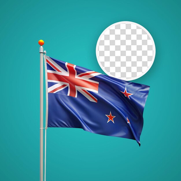 PSD bandeira australiana com poste