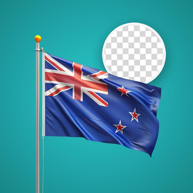 PSD bandeira australiana com poste