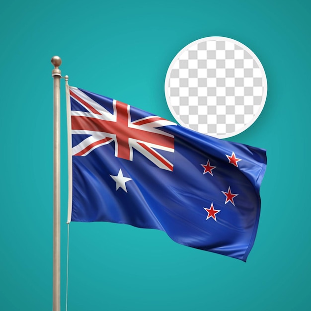 PSD bandeira australiana com poste