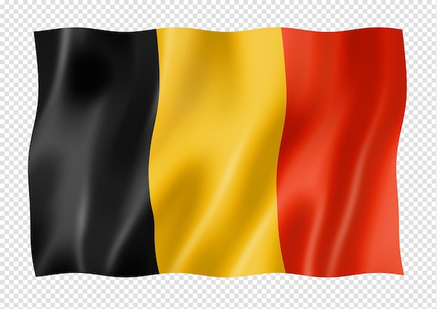 PSD bandeira belga isolada em branco