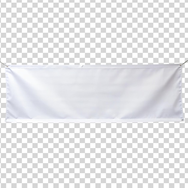 PSD bandeira branca em branco isolada em fundo transparente