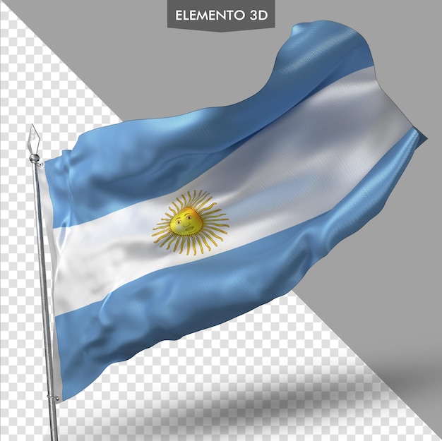 Bandeira da argentina renderização 3d premium