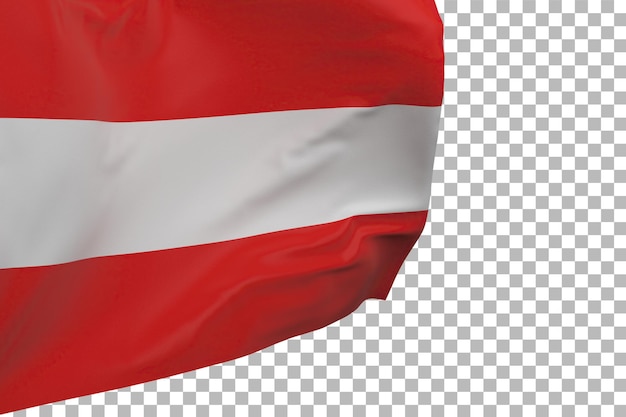 Bandeira da áustria isolada. bandeira ondulante. bandeira nacional da áustria