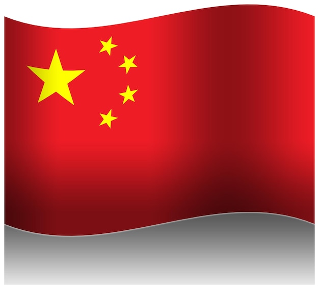 PSD bandeira da china em 3d