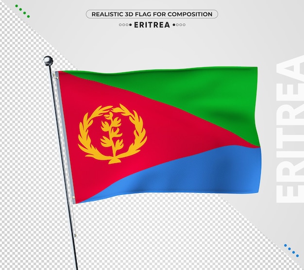 Bandeira da eritreia com textura realista