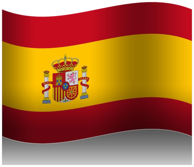 PSD bandeira da espanha em 3d