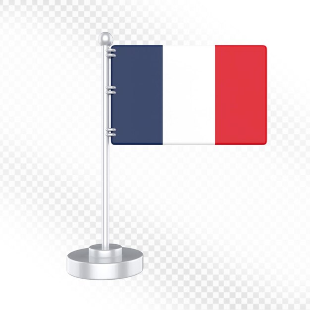 Bandeira da França em uma mesa