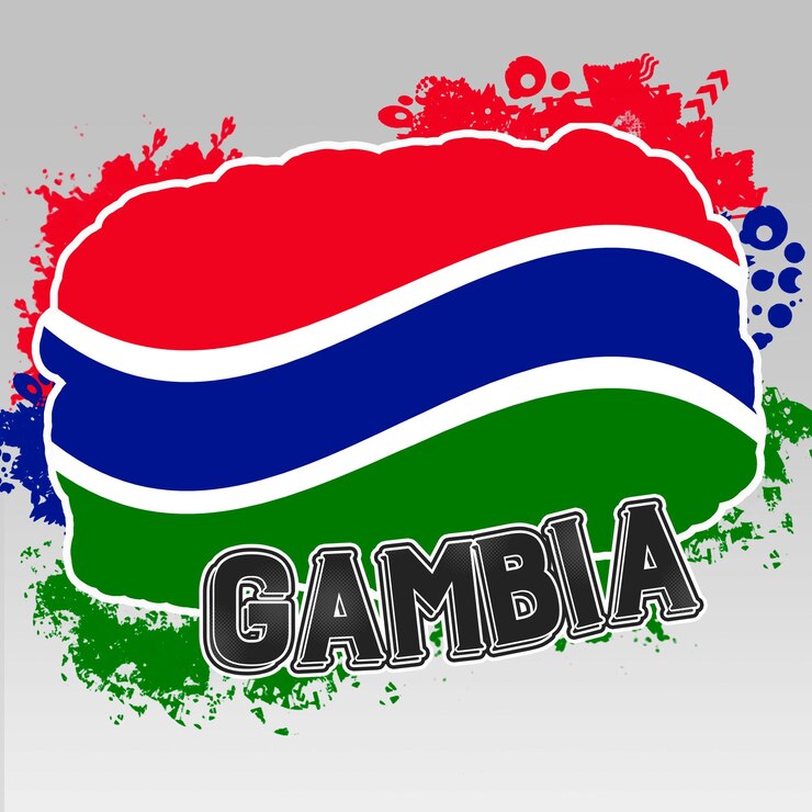 PSD bandeira da gâmbia