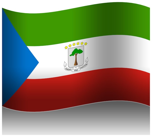 PSD bandeira da guiné equatorial em 3d