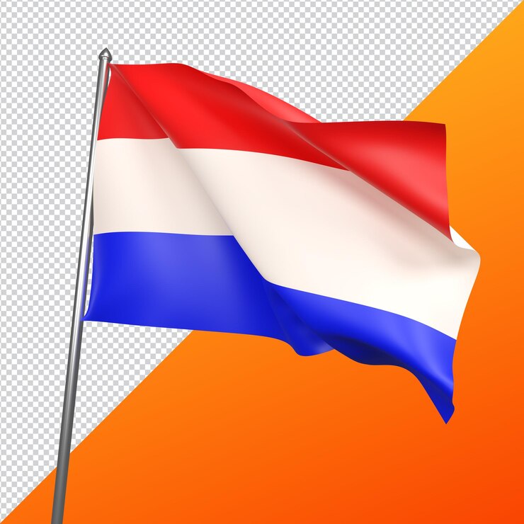 PSD bandeira da holanda renderização 3d arquivo psd