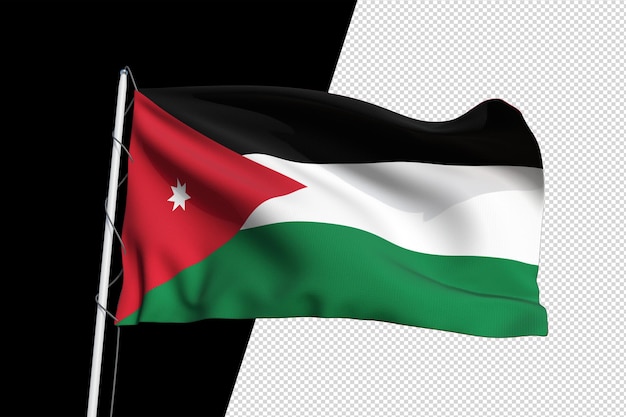 Bandeira da Jordânia Isolado transparente png