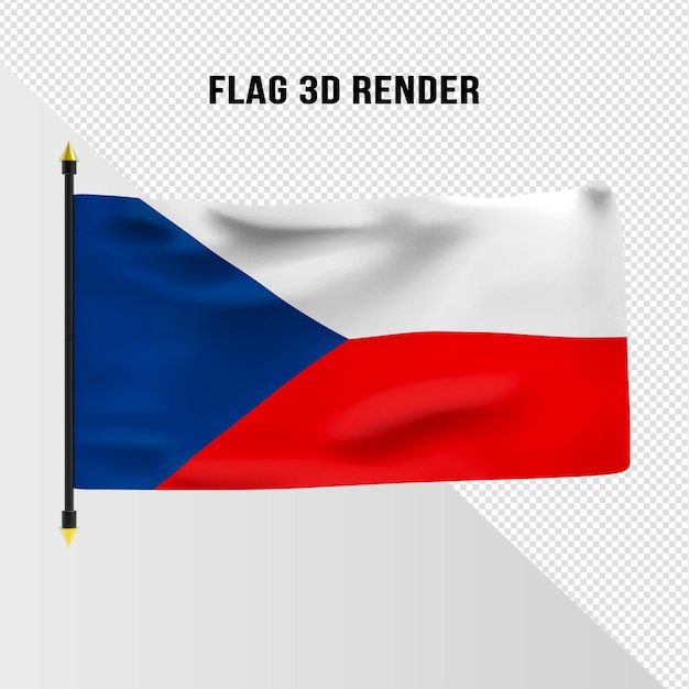 Bandeira da República Checa 3d renderização