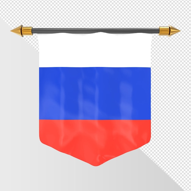 PSD bandeira da rússia renderização 3d